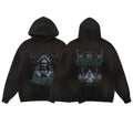 Fear of God Essentials “Dark Seraph” Graphic Hoodie (Front & Back Print, Oversized Fit)
