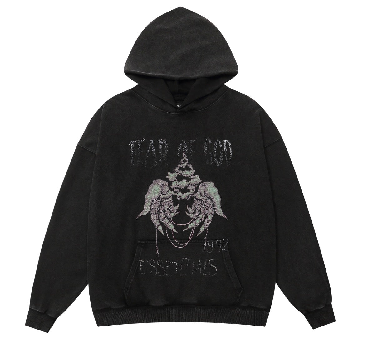 Fear of God Essentials “Heavenly Hands” Graphic Hoodie (Oversized Fit)