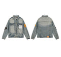PURPLE Brand Varsity Patch Denim Jacket
