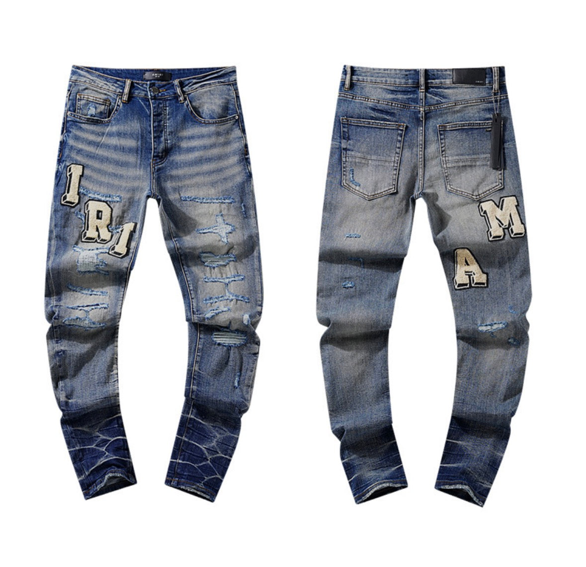 Amiri Varsity Stack Denim