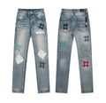 PURPLE Brand Patchwork Distressed Denim