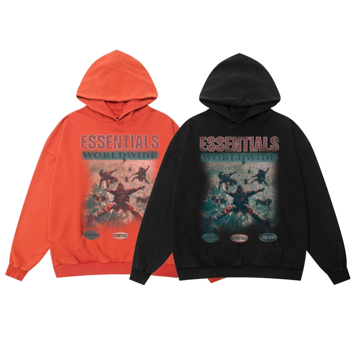 Fear of God Essentials “Worldwide Drop” Graphic Hoodie (Oversized Fit)