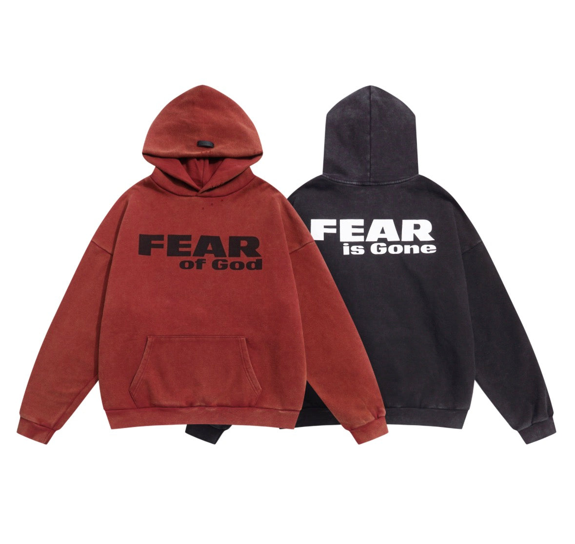 “Fear Is Gone” Vintage Wash Essentials Hoodie