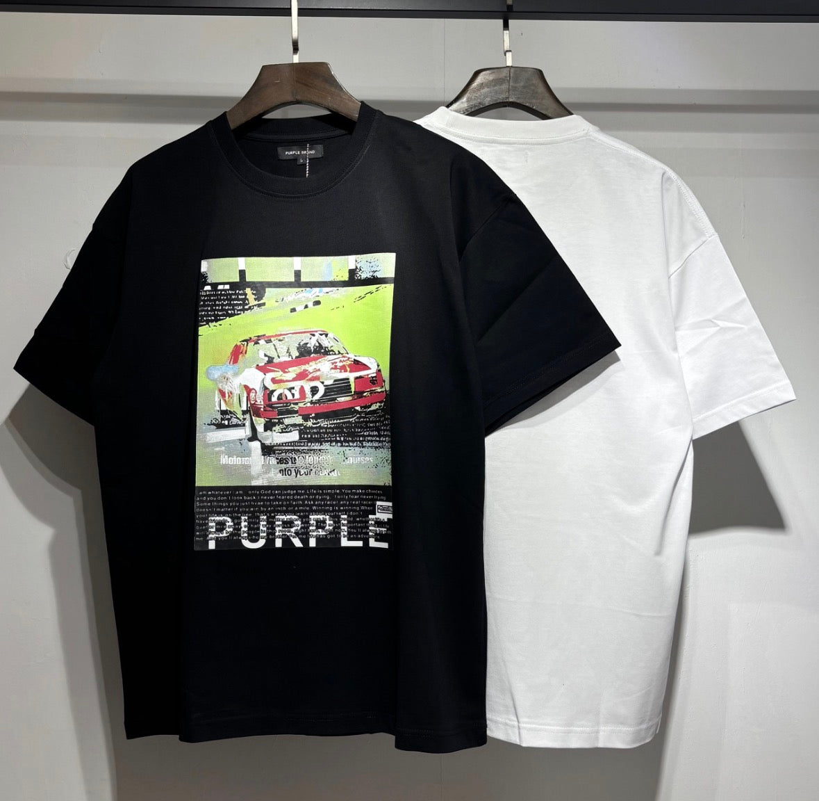 PURPLE Brand Vintage Racing Graphic Tee