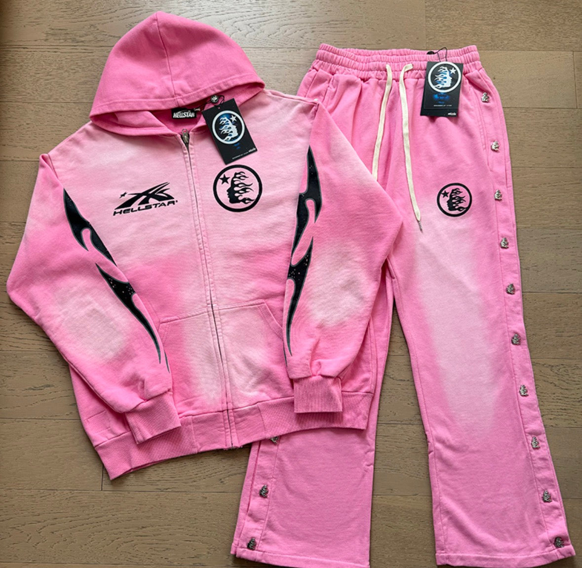 Hellstar Pink Flame Tracksuit