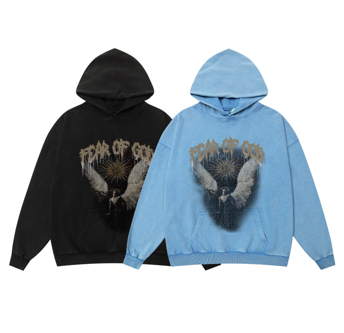 Fear of God Essentials “Ascension Angel” Graphic Hoodie (Oversized Fit)